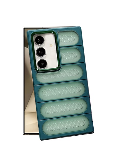Samsung Galaxy Uyumlu - S24 Kılıf Airmax Silikon Kapak - Koyu Yeşil