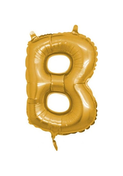 B Harf Altın Folyo Balon 40 İnc 100 Cm