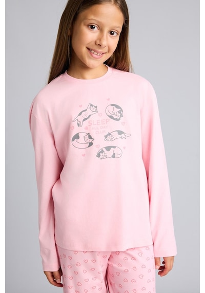 Defacto %100 Pamuk Baskılı Uzun Kollu Üst Lastikli Paça Alt 2li Pijama Takımı Kız Çocuk I2285a826aupn149 Pembe-pn149 Defacto %100 Pamuk Baskılı Uzun Kollu Üst Lastikli Paça Alt 2li Pijama Takımı Kız Çocuk I2285a826aupn149 Pembe-pn149