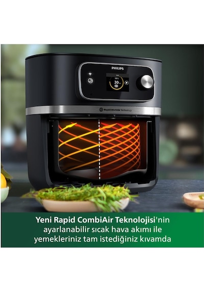 Philips Airfryer 7000 Serisi Hd9880/90 Combi Xxl Connected 8.3 Lt Yağsız Fritöz - Outlet