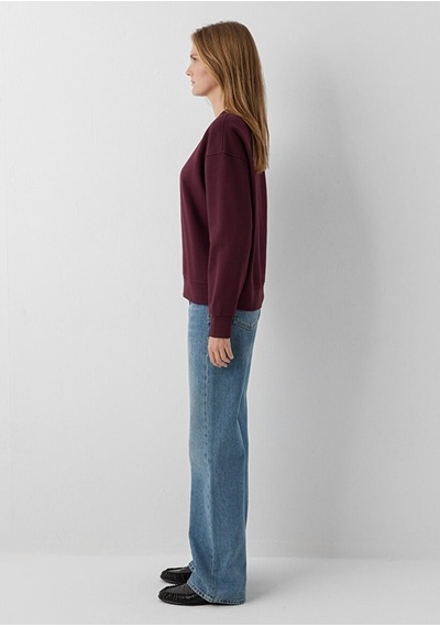 Mavi Yuvarlak Yaka Basıc Sweatshırt Koyu Bordo Bordo Kadın Sweatshirt M1s10576-70422