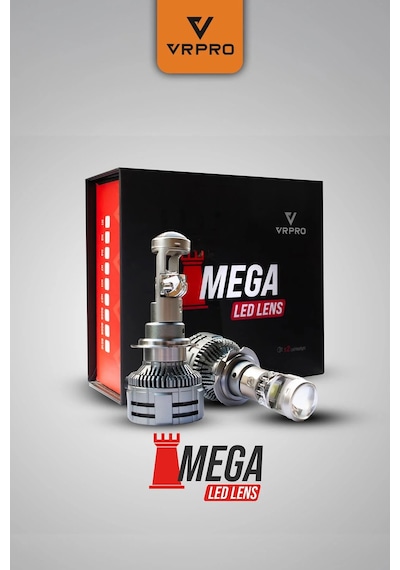 Mega Mercekli H7 Led Far Ampulü 75w 20000 Lümen 12v Fanlı Vr Pro H7 Led Xenon Beyaz Işık