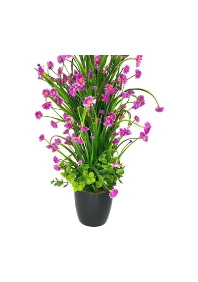 Yapay Çiçek Siyah Saksıda Lila Papatya Ağacı 55cm Yapay Çiçek Siyah Saksıda Lila Papatya Ağacı 55cm