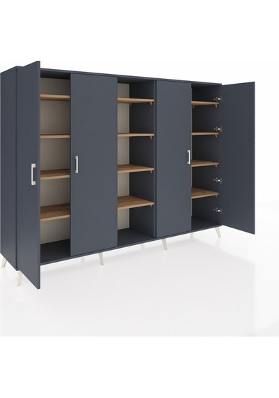 Hyperion Dolap 12 Raflı 4 Kapaklı 220x44x163 Antrasit-antrasit/ça Antrasit-antrasit/çam Hyperion Dolap 12 Raflı 4 Kapaklı 220x44x163 Antrasit-antrasit/ça Antrasit-antrasit/çam
