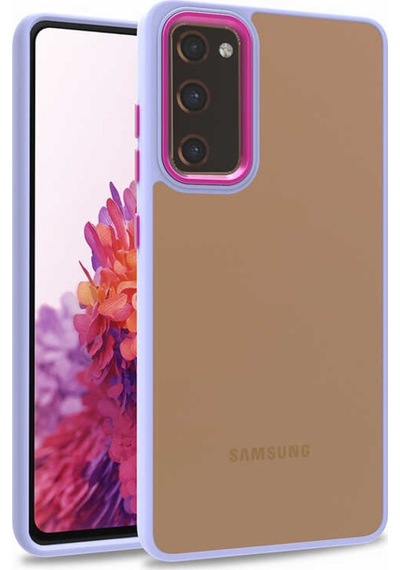 Galaxy S20 Fe Kılıf Zore Flora Buton,Kenar Çevresi Renkli Kılıf