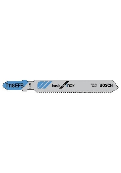 Bosch T 118 EFS Basic For Inox Dekupaj Testeresi Bıçağı 5'Li - 2608636497