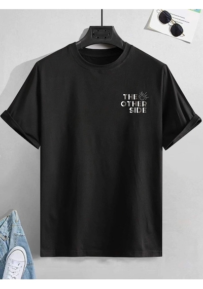 Startmore Unisex Oversize The Order Side Baskılı T-shirt Siyah