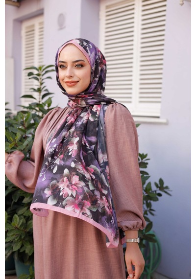 Mimiyum Ross Kraşli Şal Sarmaşık Güller Şeker Pembe