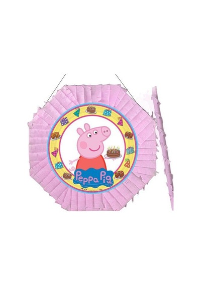 Pinyata Peppa Pig Pinyata 42 Cm + Sopası Doğum Günü Eğlencesi Diğer