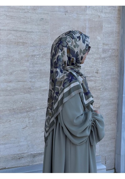 Qalortex Scarf Pamuklu Soft Nazenin Desen Eşarp-mint