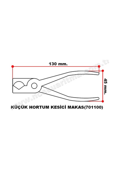 Metal Gövdeli Plastik Hortum Kesici Makas