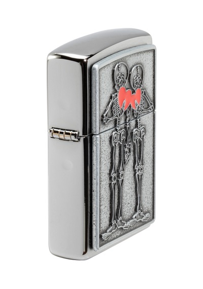 Zippo Couples Emblem Dizayn Çakmak Gri