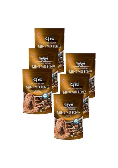 Semi Moist Küçük Karışık Kemikler Yarı Yumuşak Köpek Ödül Maması 150 Gr Altılı Paket