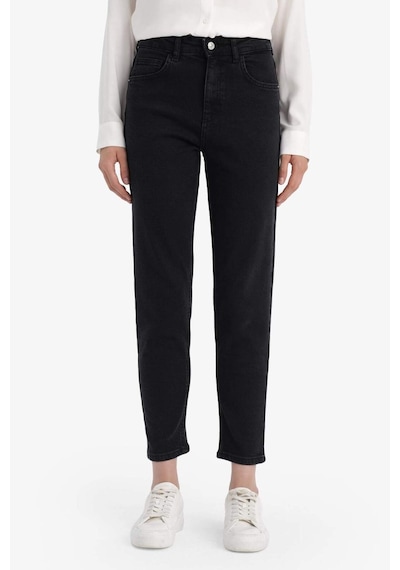 Defacto Comfort Mom Yüksek Bel Bilek Boy Jean Pantolon E9162ax25aunm40 Siyah