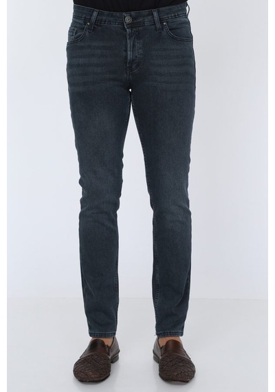 Digital Jeans Erkek Slim Fit Dar Kesim Dar Paça Kot Pantol Antrasit Açık Gri
