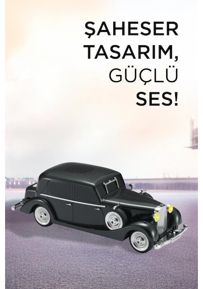 Torima D55 2 x 5 W FM + USB + TF Kart Retro Araba Tasarımlı Bluetooth Hoparlör