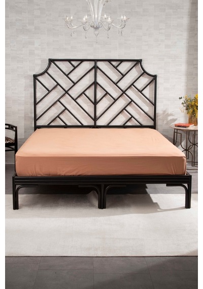 Kaay Premium Lastikli Çarşaf Dahil Nevresim Takımı 200x220 Çift Kişilik Tarçın