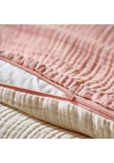 Ikea Guldvavare Tek Kişilik Nevresim Takımı 110 X 130 Cm Bej - Pembe