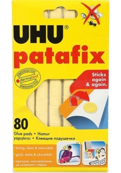 Uhu Patafix Beyaz Hamur Yapıştırıcı 80'li Paket