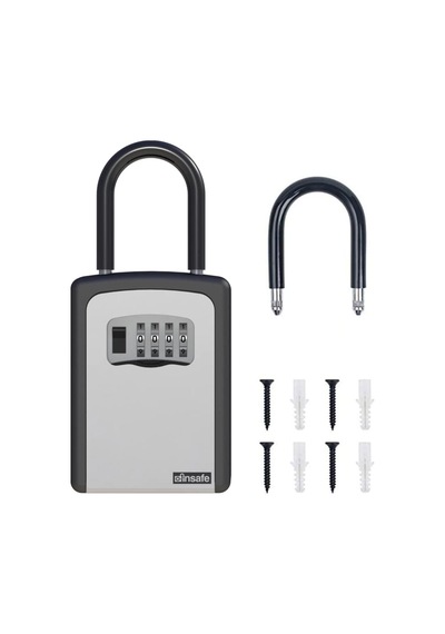 İnsafe Isc802key Şifreli Çelik Kasa, Anahtar Kasası, Anahtar Dolabı, Gri Diğer