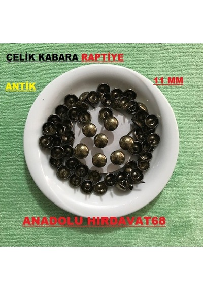 Kabara Raptiye Koltuk Çivisi Antik Bronz Düz Çapı 11 MM 1000 Adet N11.16427