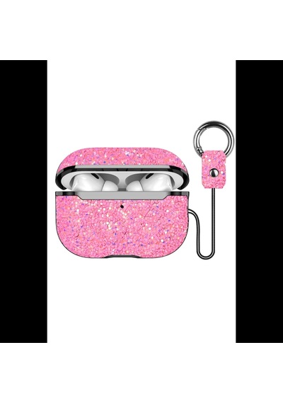 Onegif Apple Uyumlu AirPods 3 3.nesil Bright Simli AirPods Kapak - Pembe