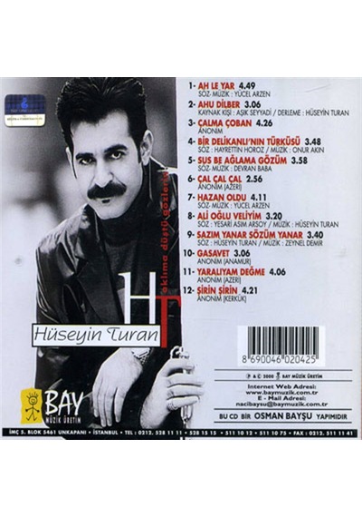 Hüseyin Turan - Aklıma Düştü Gözlerin (Cd)
