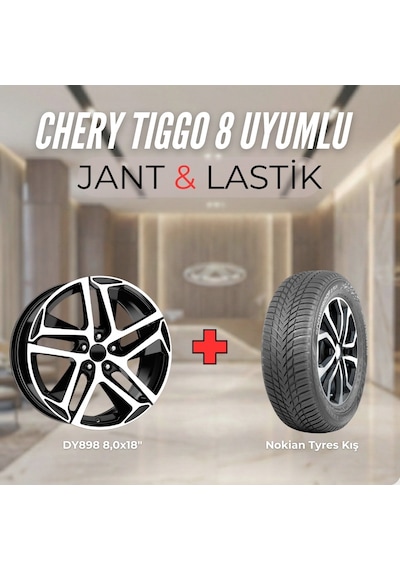 Chery Tiggo8 Uyumlu Nokian235/55r18 Kış Lastiği 4 Adet Yılı:2024 + Dy898 Bd 18"jant 4 Adet