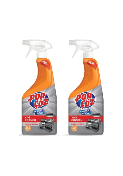 Porçöz Ekstra Güçlü Yağ Çözücü Sprey 750 Ml 2li Paket Diğer