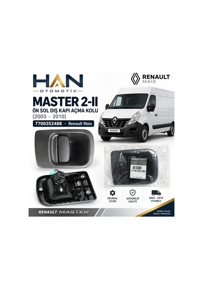 Mais Master 2-ıı Ön Sol Dış Kapı Açma Kolu 7700352488 - Renault Mais