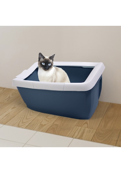 Ilkeshop Imac Funny Kedi Tuvaleti Yeşil/beyaz 65x47,5x33cm