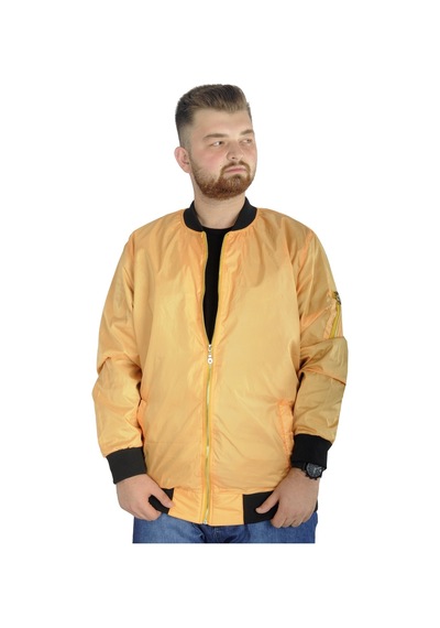 Mode Xl Erkek Kolej Mont Fermuarlı Jesica 22612 Sarı 001