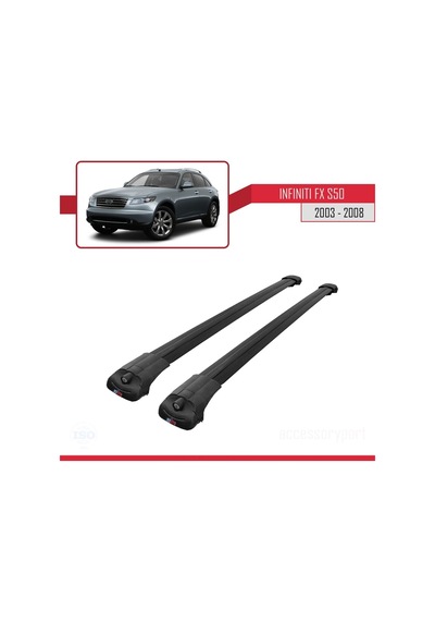 Infiniti Fx S50 2003-2008 Arası İle Uyumlu Ace-1 Ara Atkı Tavan Barı Siyah