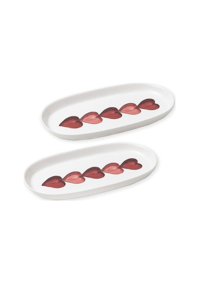 The Mia Luv Oval Servis 2li 29 Cm Çok Renkli