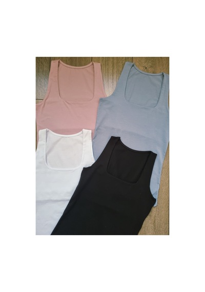 Demirsa Boutique Kare Yaka 4'lü Pudra, Mavi, Siyah Ve Beyaz Renk Pamuklu Kadın Atlet Çok Renkli Demirsa Boutique Kare Yaka 4'lü Pudra, Mavi, Siyah Ve Beyaz Renk Pamuklu Kadın Atlet Çok Renkli