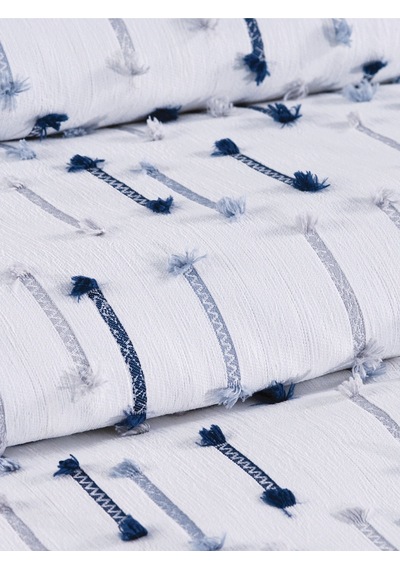 Luna 3 Parça Çift Kişilik Pike Takımı Lacivert 230 X 240 Cm Lacivert