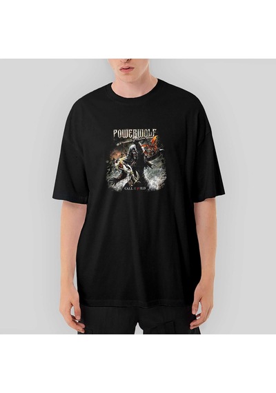Powerwolf Call of The Wild Oversize Siyah Tişört Siyah