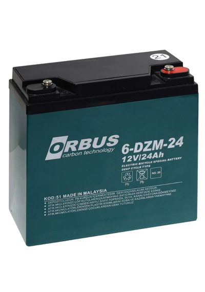 Orbus 12v 24 Ah Elektrikli Bisiklet Aküsü Yeni Tarihli