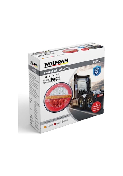 Led Yuvarlak 4 Fonksiyonlu Stop-sinyal-park Lambası 10-30v E9 Belgeli Sol