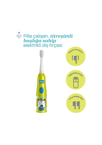 Chicco Elektrikli Diş Fırçası 3+ Ay Tiger