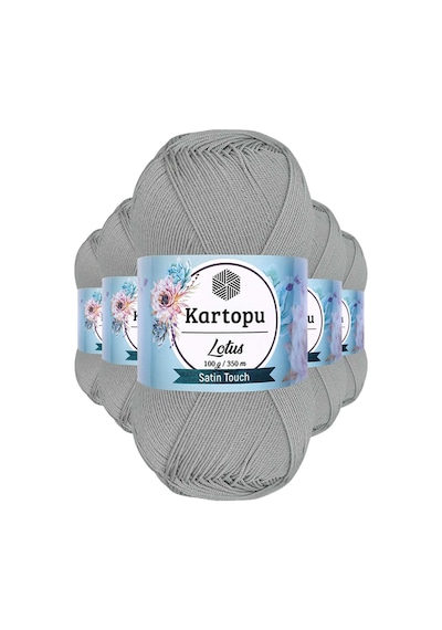 5 Adet Lotus Bikini Büstiyer Bluz Örgü İpi K941 Açık Gri