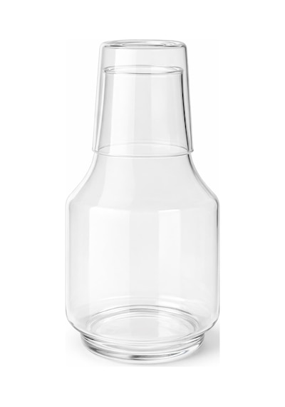 Bardaklı Borosilikat Cam Sürahi 1.75 Litre Isıya Dayanıklı Şeffaf Su Ve Soğuk İçecek Sürahisi Şeffaf