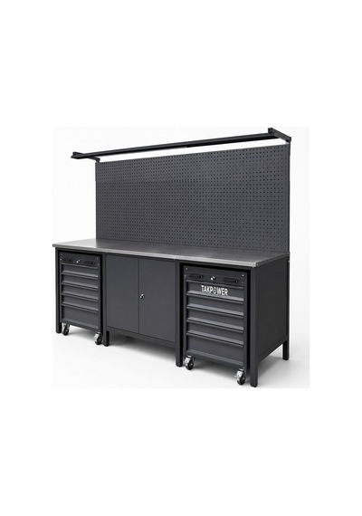 Takpower 2.5 Metre Takım Tezgahı 2 Dolaplı + 2 Boş Takım Arabası