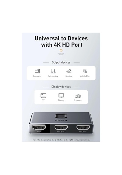 Lexroo Matrix 2 İn 1 Çok Fonksiyonlu Bilgisayar/telefon Hdmı Hub Adaptörü, Koyu Gri