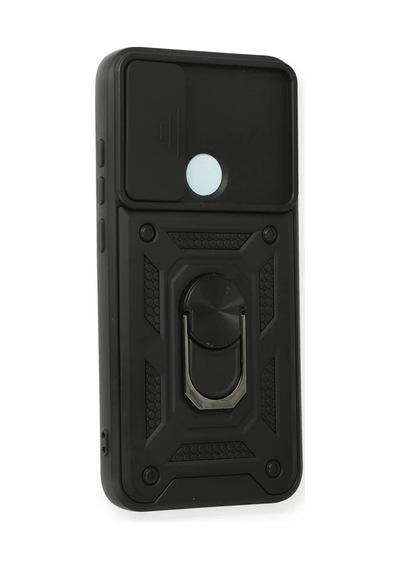 Newface Xiaomi Redmi Note 8 Kılıf Pars Lens Yüzüklü Silikon - Siyah
