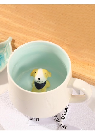Mukko Home 3d Porselen Kupa Sevimli Fularlı Köpek Figürlü, 350 Ml, Eğlenceli Ve Özgün Tasarım,mavi Beyaz - Çok Renkli Mukko Home 3d Porselen Kupa Sevimli Fularlı Köpek Figürlü, 350 Ml, Eğlenceli Ve Özgün Tasarım,mavi Beyaz - Çok Renkli