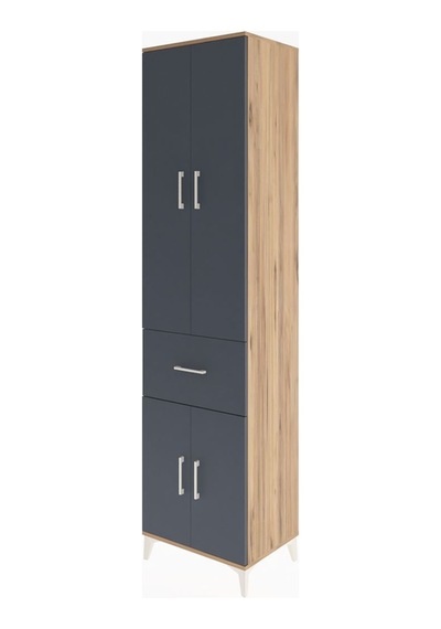 Hyperion Dolap 5 Raflı Tek Çekmeceli 4 Kapaklı 60x44x243 Çam-antrasit Atlas Çam Hyperion Dolap 5 Raflı Tek Çekmeceli 4 Kapaklı 60x44x243 Çam-antrasit Atlas Çam