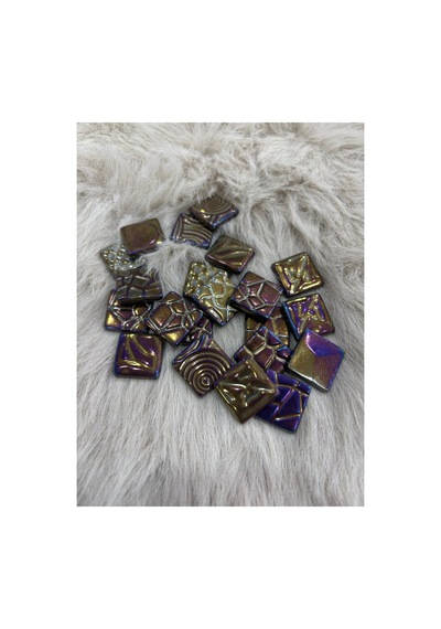 Sanatsal Dokulu Mozaik Dc-03 25x25mm Lüsterium Bakır 500gr