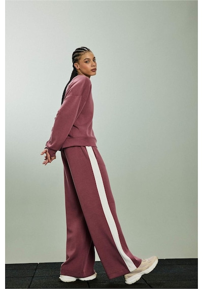 Defacto Wıde Leg Cepli Geniş Paça Uzun Modal Sporcu Pantolon F8360ax26spbr252 Bordo-br252
