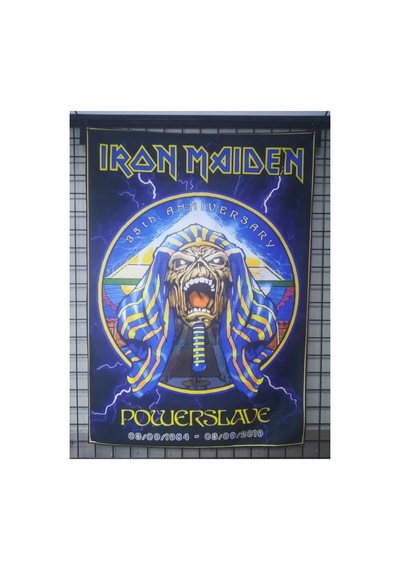 Metallica - Iron Maiden Firavun Desenli Tasarım Duvar Halısı
